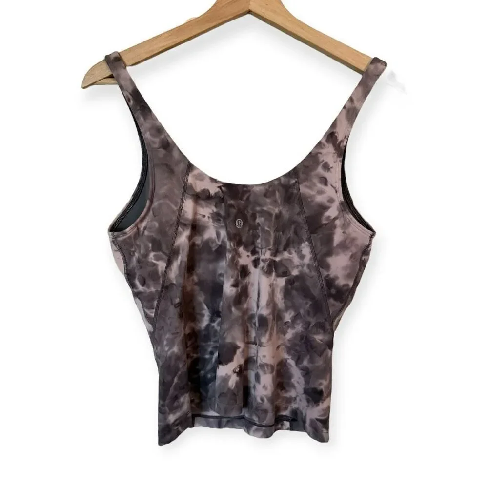 Lululemon Splotched Tye Dye Sports Bra Longline Tank Top